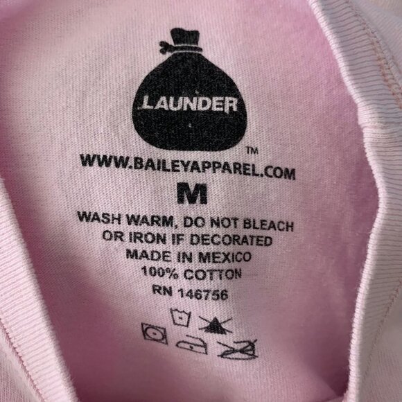 Launder Savage Crewneck Short Sleeve T Shirt M Pink Skeleton Pullover Graphic - Picture 7 of 7